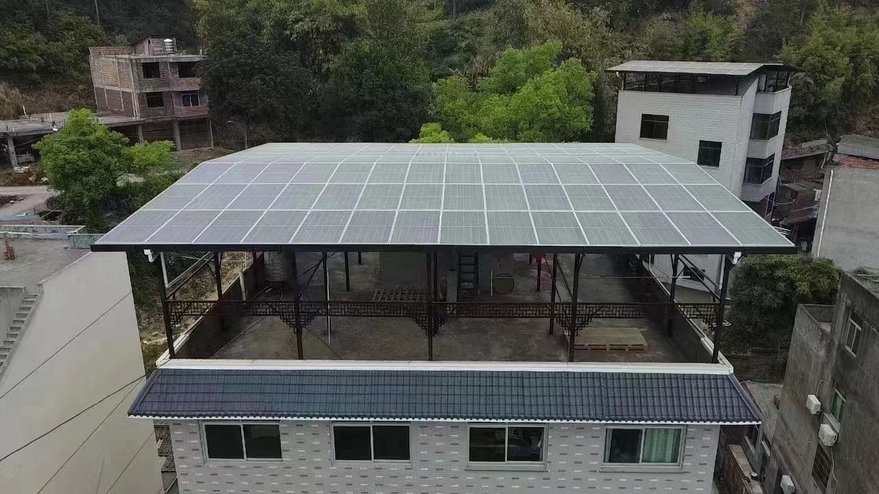 莱州15kw+10kwh自建别墅家庭光伏储能系统